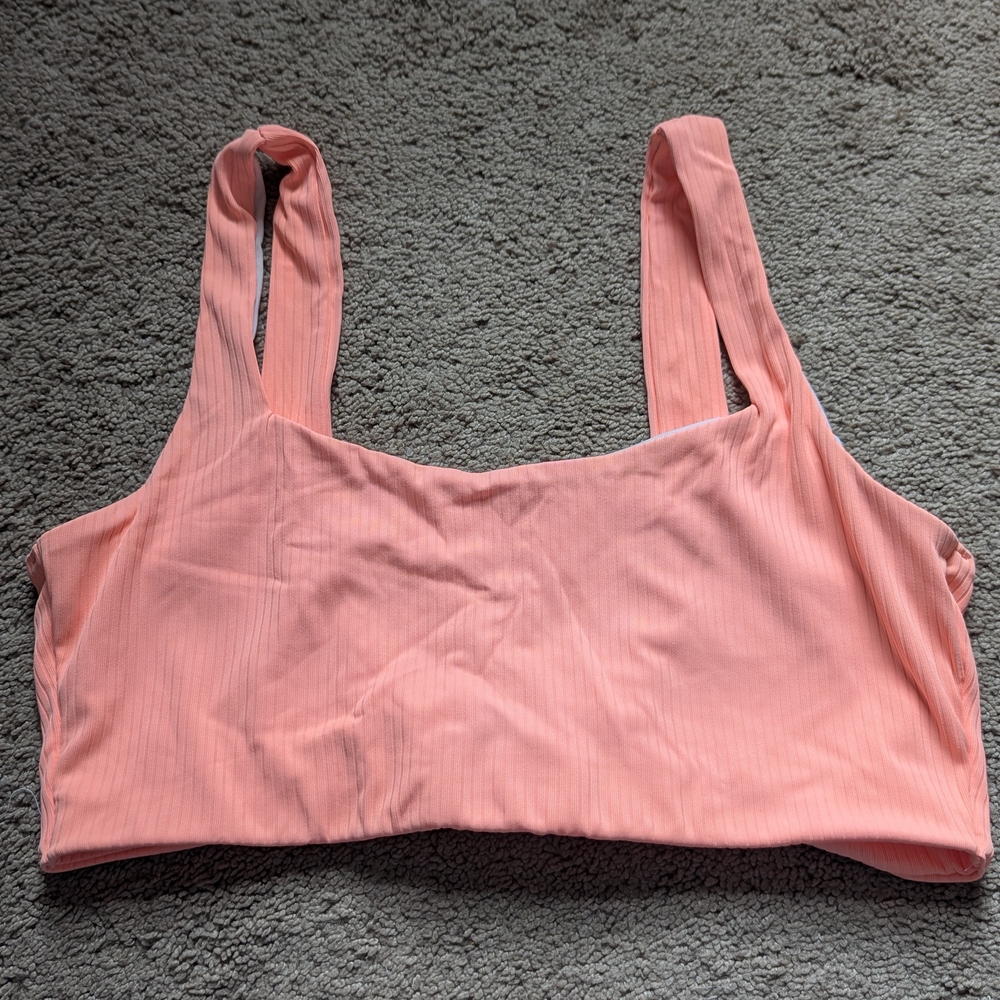Peach Ribbed Women's Bralette